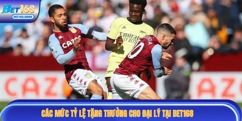 Các mức tỷ lệ tặng thưởng cho đại lý tại BET168